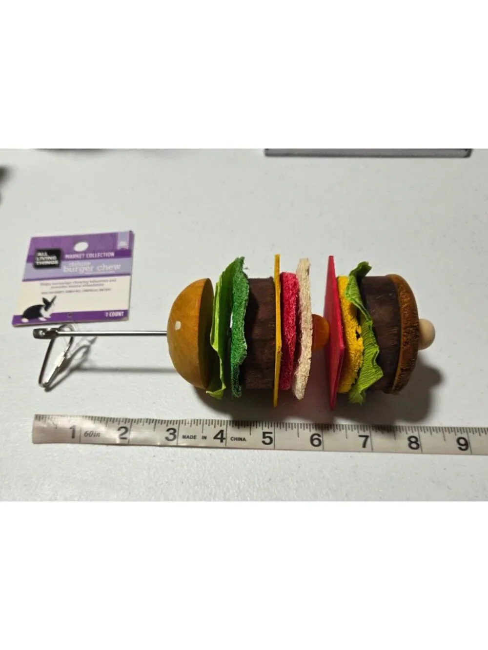 All Living Things Deluxe Burger Chew Kabob For Small Pets Rabbits Guinea Pigs